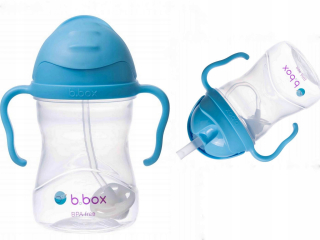 B.Box BB00501 fľaša so slamkou, 240 ml, čučoriedka