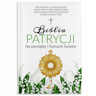 BIBLICKÝ DARČEK SPOMIENKA NA PRVÉ SVÄTÉ PRIJÍMANIE PERSONALIZOVANÉ MENO DÁTUM