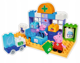 Pepa Pig - Veľký bloxx Peppa ošípané Nemocnica + 2 Obr.