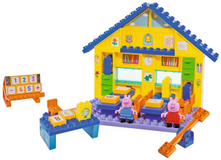 Pepa Pig - Big Peppa Peppa Peppa Blocks School + 2 figúrky