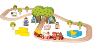 Mašinkov - Bigjigs drevený front farm bjt036