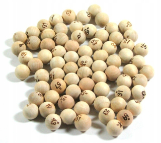 BING A PRIATELIA - Príslušenstvo Bingo Set 75 Balls 24 mm Drevené