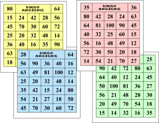 BING A PRIATELIA - Bingo set 4 rohože pre vedu množenie super zábava!