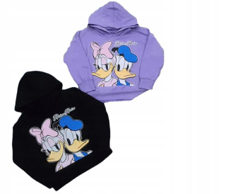 Káčer Donald - Daisy a Donald 2 mikina. Bavlnené farby s kapucňou