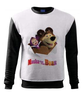 Máša a medveď - Mikina Masha a Bear Bear Print Deti 152