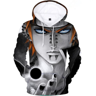 NARUTO - Naruto blúzka 3D veľkosti akatsuki bolesť Sasuke