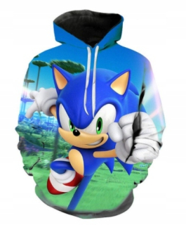 SONIC hračky - Mikina s mikinou pre deti Super Sonic
