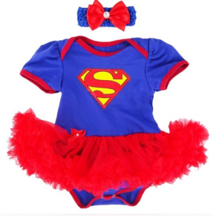 Superman - Body Cross Superhrdina Tul Sukňa Pás 3-6m