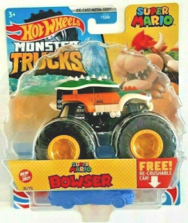 Super Mario - Bowser Super Mario Hot Wheels 1:64 Monster Trucks