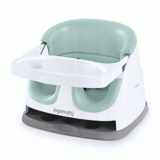 Stolička na kŕmenie Ingenuity Baby Base 2v1, biela a zelená