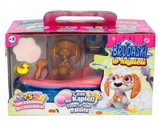 Nevzhľadný vo vani pes Beagle bielo-žltá 5el