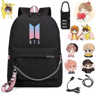 Školský batoh - BTS Jungkook Jimin School Backpack +40 PCS STACKERS