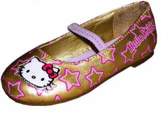 HELLO KITTY Ballerinas Ballerina Shoes Gold Ahoj Hello Kitty 22 13,5c