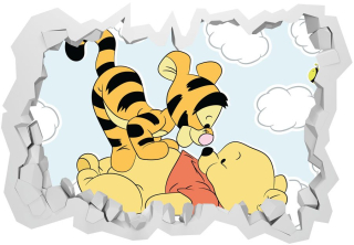 Medvedík Pú - Baby Winnie Puchatek Nástenné nástenné Maľby 3D 130x90cm