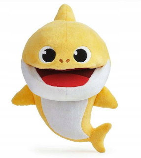 Baby Shark Mascot Singing Balenie žlté
