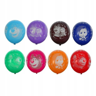 Máša a medveď - LaTex balón 14 Masha a pastelová medveď