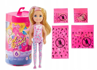 Barbie bábika - Barbie Chelsea Colorful Party Prekvapenie