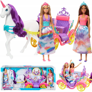 Barbie Dreamtopia v Karocy + 2 bábiky od Mattela