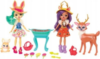 ENCHANTIMALS - Barbie Enchantimals 2 Doll + 2 Zvieratá FDG01