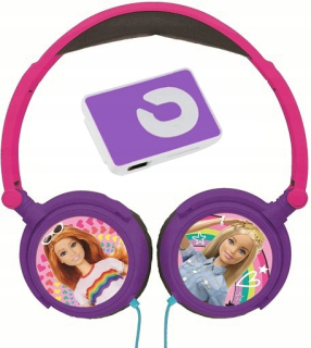 Barbie -  Barbie slúchadlá pre deti + mp3 fialová