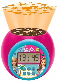 Barbie -  Barbie Hodiny Budík Hologram LCD displej