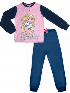 Barbie - Bavlna dlhé teplé pyžamát mattel Barbie