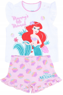 Biela blúzka + šortky Arielka Disney 6-9 m 74