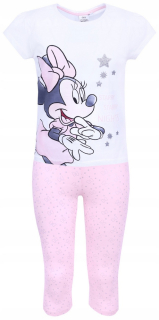 Minnie Mouse - Biela a ružová pyžamá myš minnie disney 128