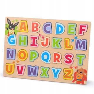 BING A PRIATELIA - Bing 1227 Drevená abeceda puzzle