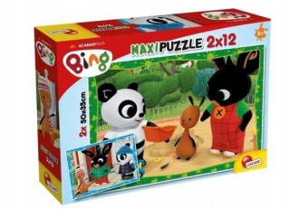 BING A PRIATELIA - Bing - SuperMaxi 2x12 Puzzle v škole
