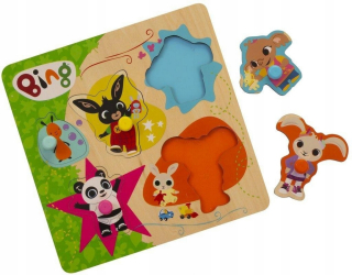 BING A PRIATELIA - Bing drevené puzzle, bing, 3513