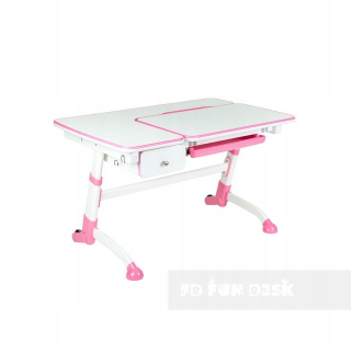 TRANSFORMERS - Detský stôl Amare Pink s zásuvkou ružová zásuvka