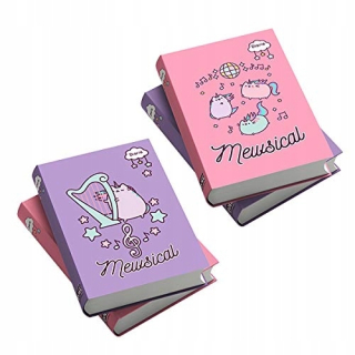 Pusheen - Čierna šumivá perspens dátový vreckový denník 13 x 17