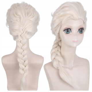 Elsa Frozen - Blond Wig Elsa Pozemky ľadu Braid