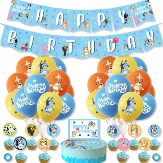 BING A PRIATELIA - Bluey Bingo Birthday Balloons Set