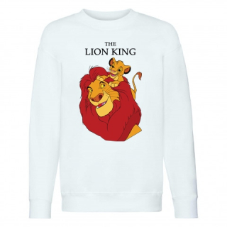 Leví kráľ - Detská mikina biela 105 cm vzor King Lion 02