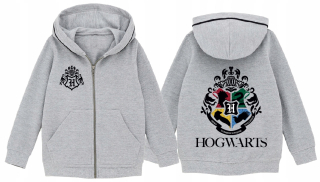 HARRY POTTER - Harry Potter 128 Mikina sivá kapucňa Suwaph