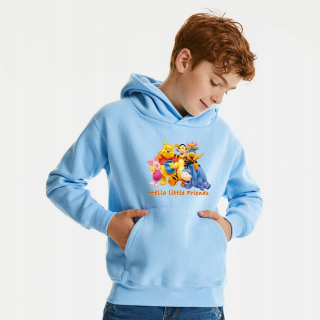Medvedík Pú - Mikina Kid Hood Blue 116cm Winnie POOH 01