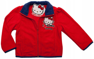 HELLO KITTY Fleecová mikina pre dievčatá Ahoj Kitty