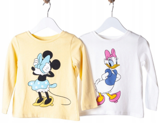 2-balenie blúzky s myšou Minnie a kačičkou Daisy veľkosť 110/116 H&M