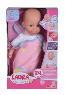STEFFI bábika - Bobas Laura s melódiou a svetelným spacovým vreckom 30cm