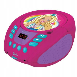 Barbie -  Boombox Barbie CD prehrávač AUX MIC Jack Radio