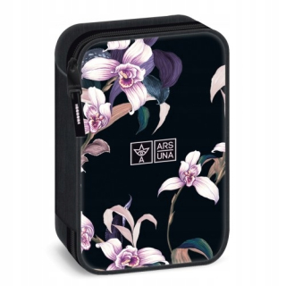 Peračník - Botanická orchidea ceruzka puzdro 4 steny veľké