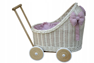 Hlboký kočík pre bábiky Wicker Wonders prútený-zázraky