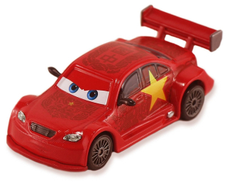 McQueen - Autá Cars 2 Long Ge Čína Racer Unikátny 1:55