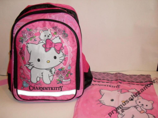 HELLO KITTY Charmmy Hello Kitty Super Backpack + vrece Super cena