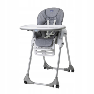 CHICCO Polly Easy Vysoká stolička Grey Melange