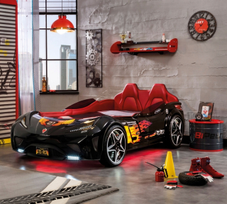 McQueen - Cile lôžko auto GTS Auto pre Boy Black