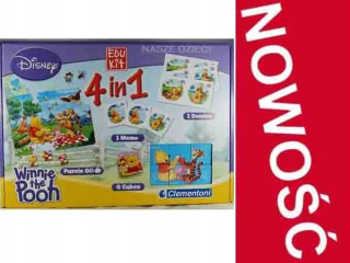 Medvedík Pú - Clementoni 12625 Puzzle, Memo, Domino Kubus