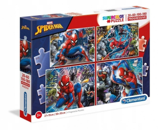 SPIDERMAN - Clementoni Puzzle Spiderman 20 + 60 + 100 + 180 EL.
